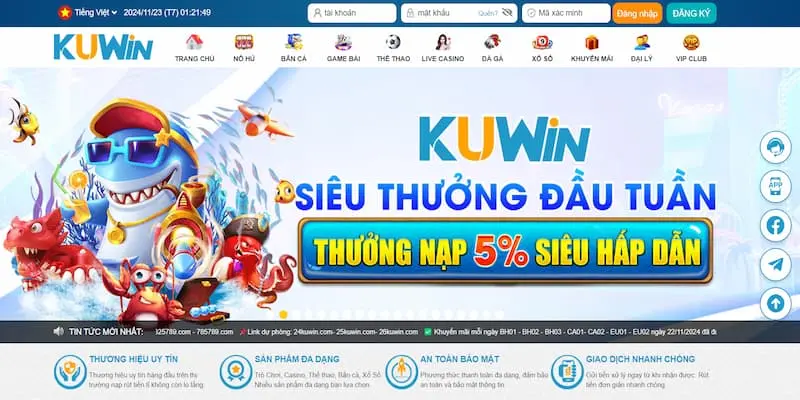 Cách nhận biết link vào Kuwin web chính thức